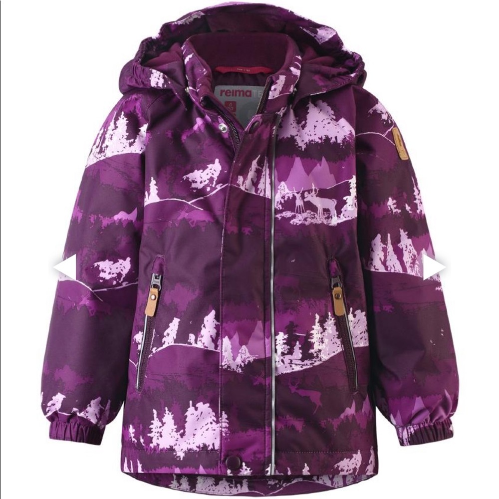 Reima waterproof toddler winter jacket purple